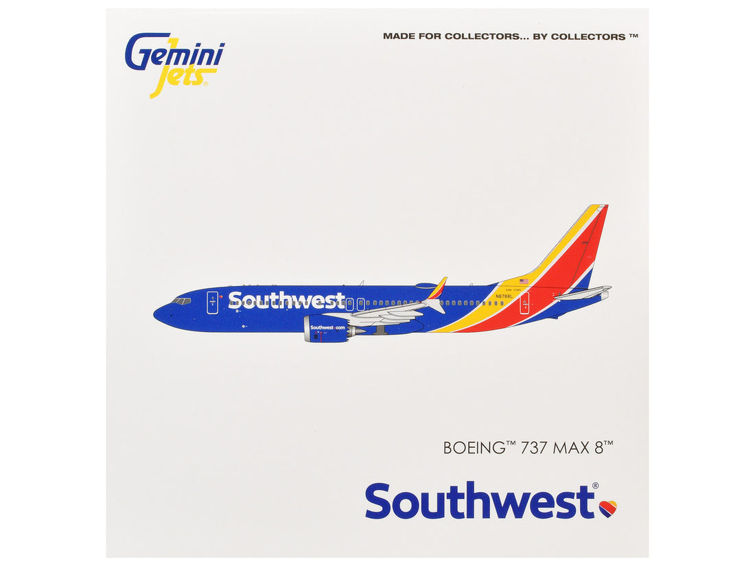 GeminiJets Southwest Boeing 737 MAX 8 1:400 diecast airplane model packaging