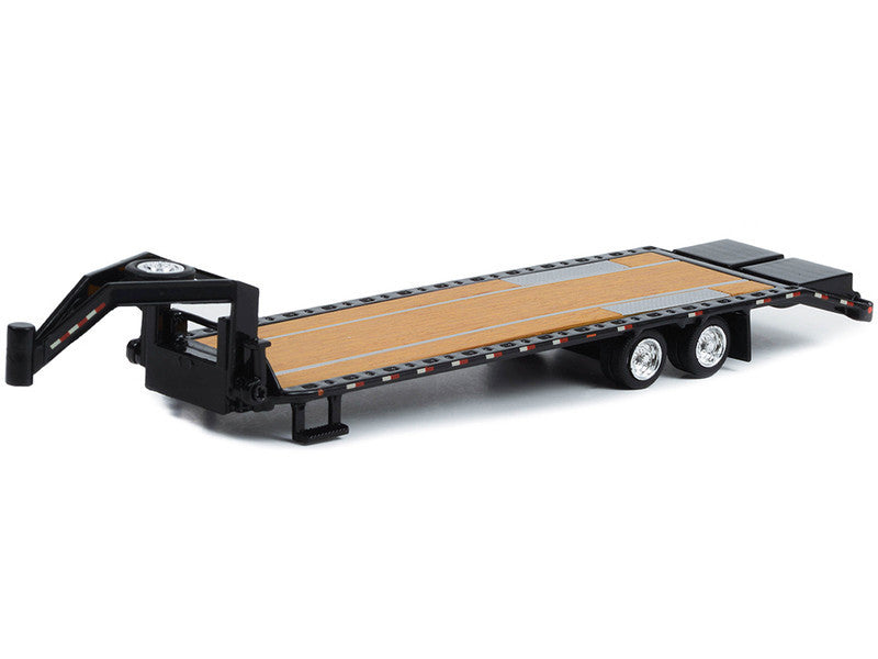 Gooseneck Trailer Black (In Box) 1/64 Diecast Model Car by Greenlight-0