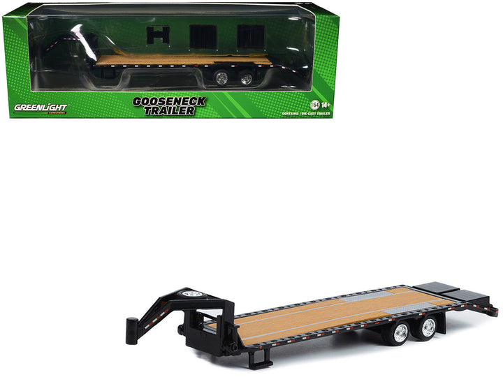 Gooseneck Trailer Black (In Box) 1/64 Diecast Model Car by Greenlight-2