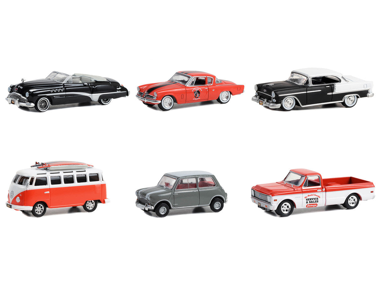 "Busted Knuckle Garage" Series 2 6 piece Set 1/64 Diecast Model Cars by Greenlight-1