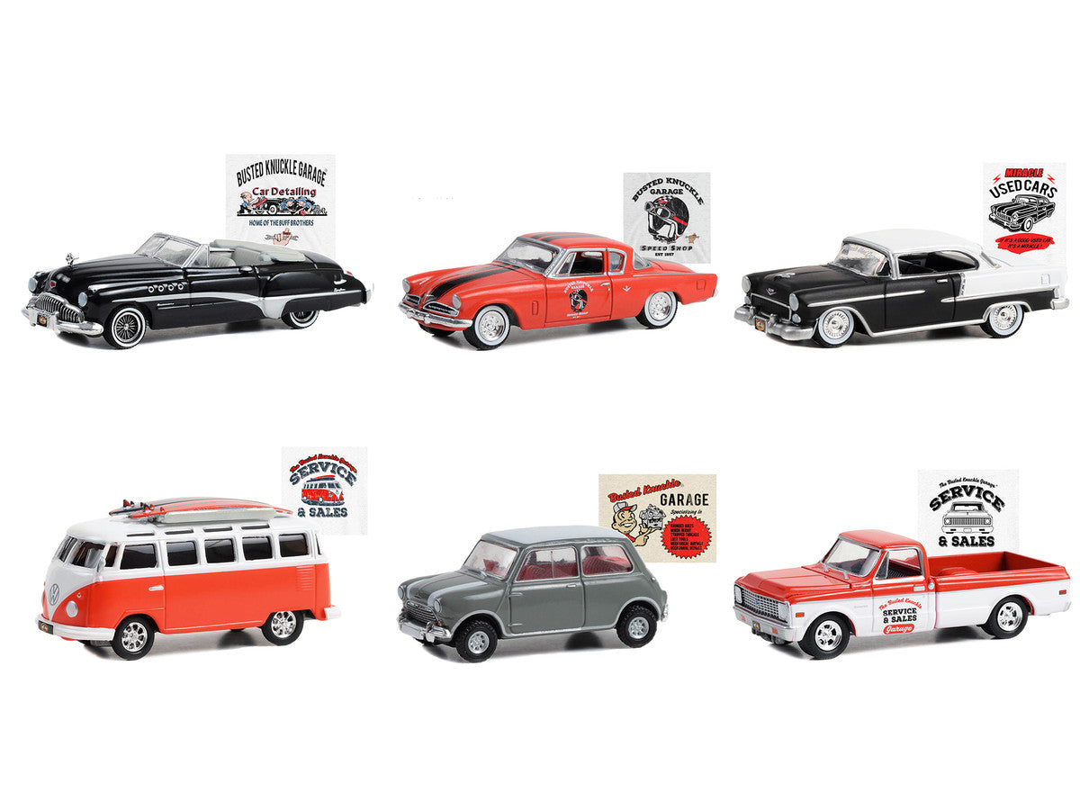 "Busted Knuckle Garage" Series 2 6 piece Set 1/64 Diecast Model Cars by Greenlight-2