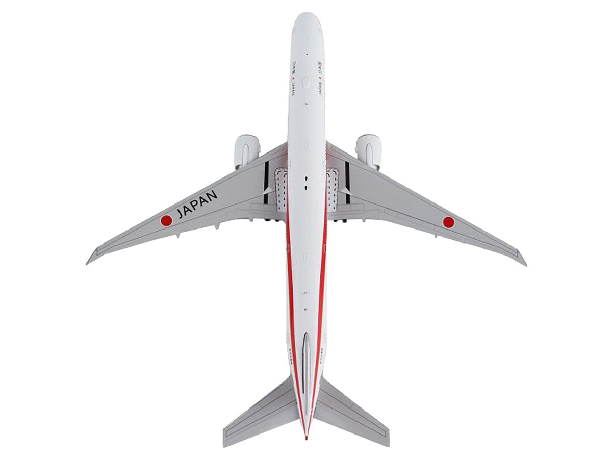 Boeing 777-300ER Commercial Aircraft "Japan Air Self-Defense Force" White with Red Stripes "Gemini Macs" Series 1/400 Diecast Model Airplane by GeminiJets-2