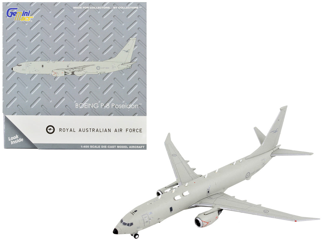 Boeing P-8 Poseidon Patrol Aircraft "Royal Australian Air Force" Gray "Gemini Macs" Series 1/400 Diecast Model Airplane by GeminiJets-0