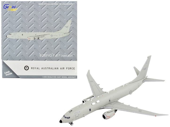 Boeing P-8 Poseidon Patrol Aircraft "Royal Australian Air Force" Gray "Gemini Macs" Series 1/400 Diecast Model Airplane by GeminiJets-0