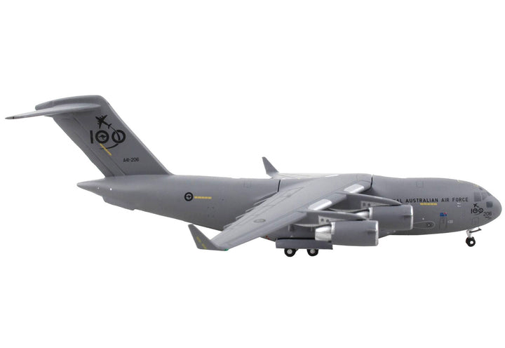 Boeing C-17 Globemaster III Transport Aircraft "Royal Australian Air Force - 100 Years Cententary" Gray "Gemini Macs" Series 1/400 Diecast Model Airplane by GeminiJets-1