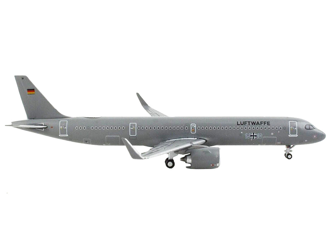 Airbus A321neo Transport Aircraft "German Luftwaffe" Gray "Gemini Macs" Series 1/400 Diecast Model Airplane by GeminiJets-1