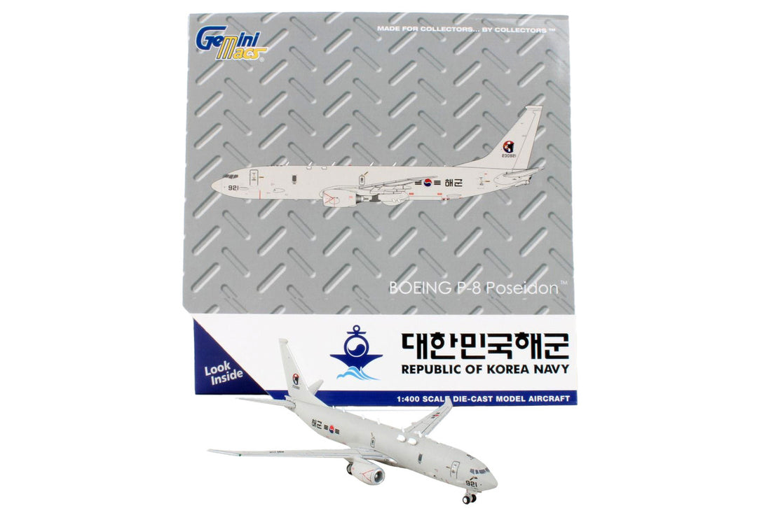 Boeing P-8A Poseidon Patrol Aircraft "Republic of Korea Navy" "Gemini Macs" Series 1/400 Diecast Model Airplane by GeminiJets-3