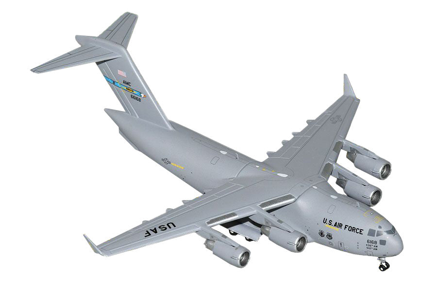 Boeing C-17 Globemaster III Transport Aircraft "Dover Air Force Base - United States Air Force" (06-6168) Gray "Gemini Macs" Series 1/400 Diecast Model Airplane by GeminiJets-0