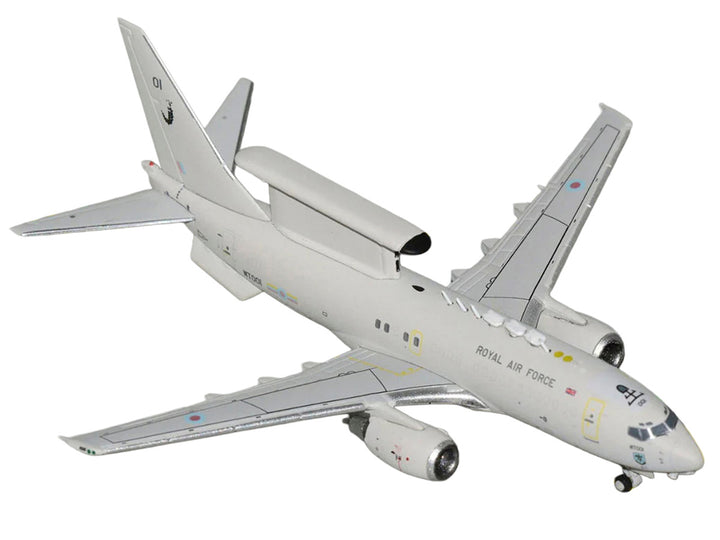 Boeing E-7A Wedgetail Aircraft "Royal Air Force" (WT001) Gray "Gemini Macs" Series 1/400 Diecast Model by GeminiJets-1