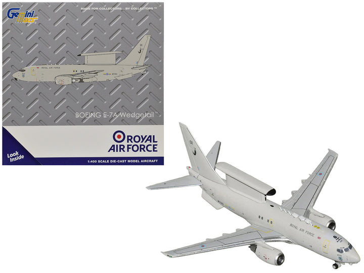 Boeing E-7A Wedgetail Aircraft "Royal Air Force" (WT001) Gray "Gemini Macs" Series 1/400 Diecast Model by GeminiJets-0