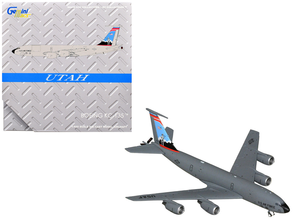 Boeing KC-135R Stratotanker Aircraft "Utah Air National Guard" United States Air Force (61-0275) Gray "Gemini Macs" Series 1/400 Diecast Model Airplane by GeminiJets-0