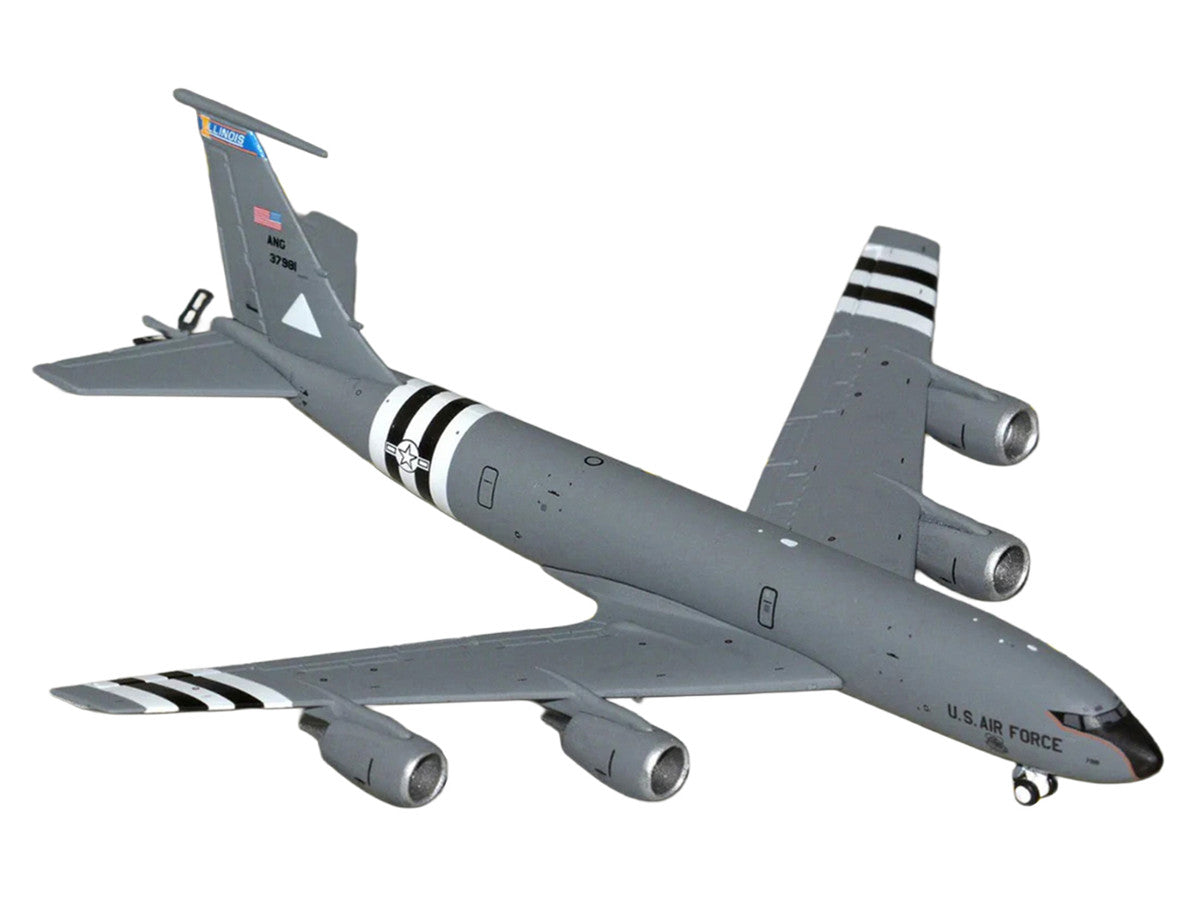 Boeing KC-135R Stratotanker Aircraft "Illinois Air National Guard" United States Air Force (63-7981) Gray "Gemini Macs" Series 1/400 Diecast Model Airplane by GeminiJets-1