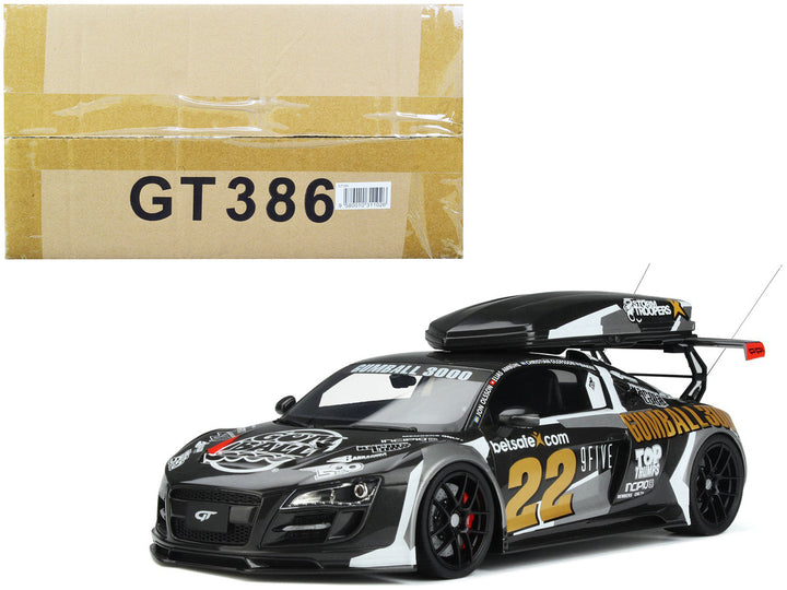 Audi R8 #22 "Gumball 3000" Rally Car with Ski Box 1/18 Model Car by GT Spirit-0