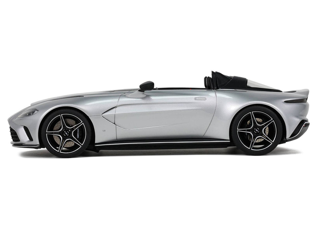 2020 Aston Martin V12 Speedster Silver Metallic 1/18 Model Car by GT Spirit-3