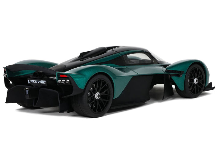 2021 Aston Martin Valkyrie British Racing Green with Black Top 1/18 Model Car by GT Spirit-1