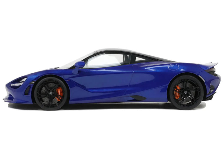 McLaren 2023 750S Coupe Blue Metallic with Black Top 1/18 Model Car by GT Spirit 2