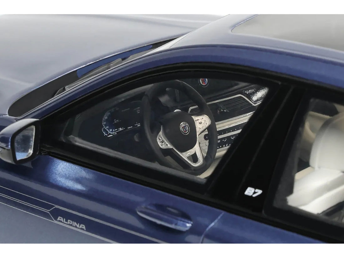 2022 BMW Alpina B7 Blue Metallic 1/18 Model Car by GT Spirit-3