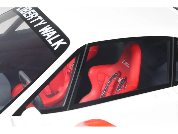 2023 LB-Works F40 White with Graphics 1/18 Model Car by GT Spirit-1