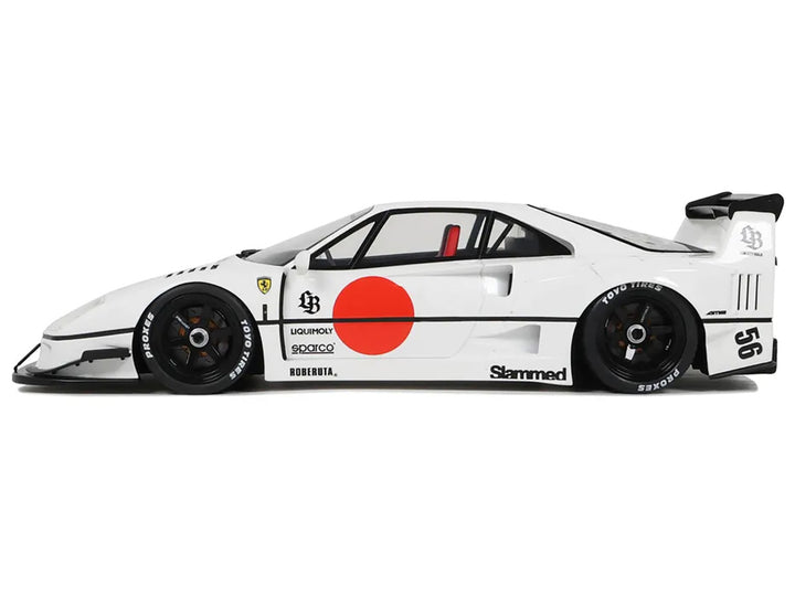 2023 LB-Works F40 White with Graphics 1/18 Model Car by GT Spirit-0