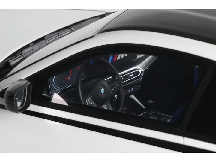 BMW M2 M White with Black Stripes 1/18 Model Car by GT Spirit-1