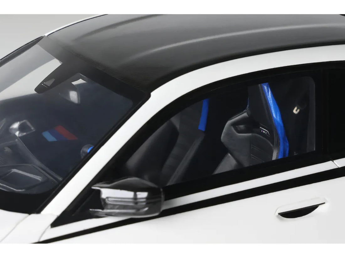 BMW M2 M White with Black Stripes 1/18 Model Car by GT Spirit-3