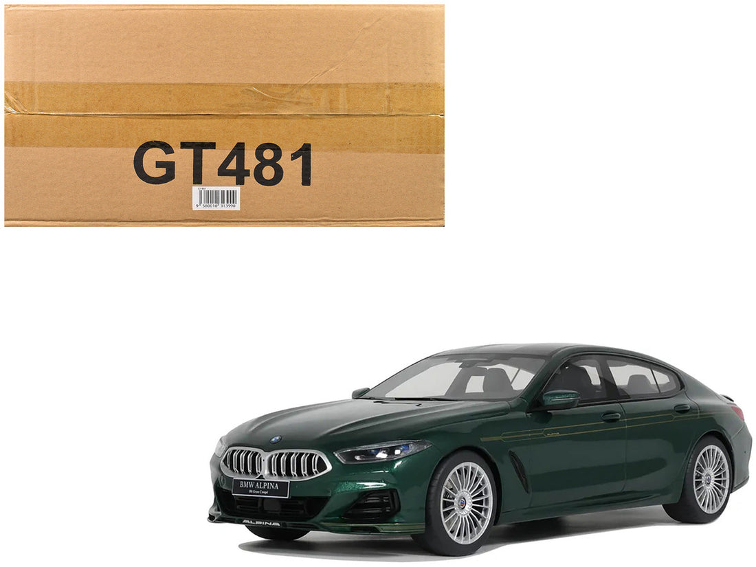 2023 BMW Alpina B8 Gran Coupe Green Metallic 1/18 Model Car by GT Spirit-4