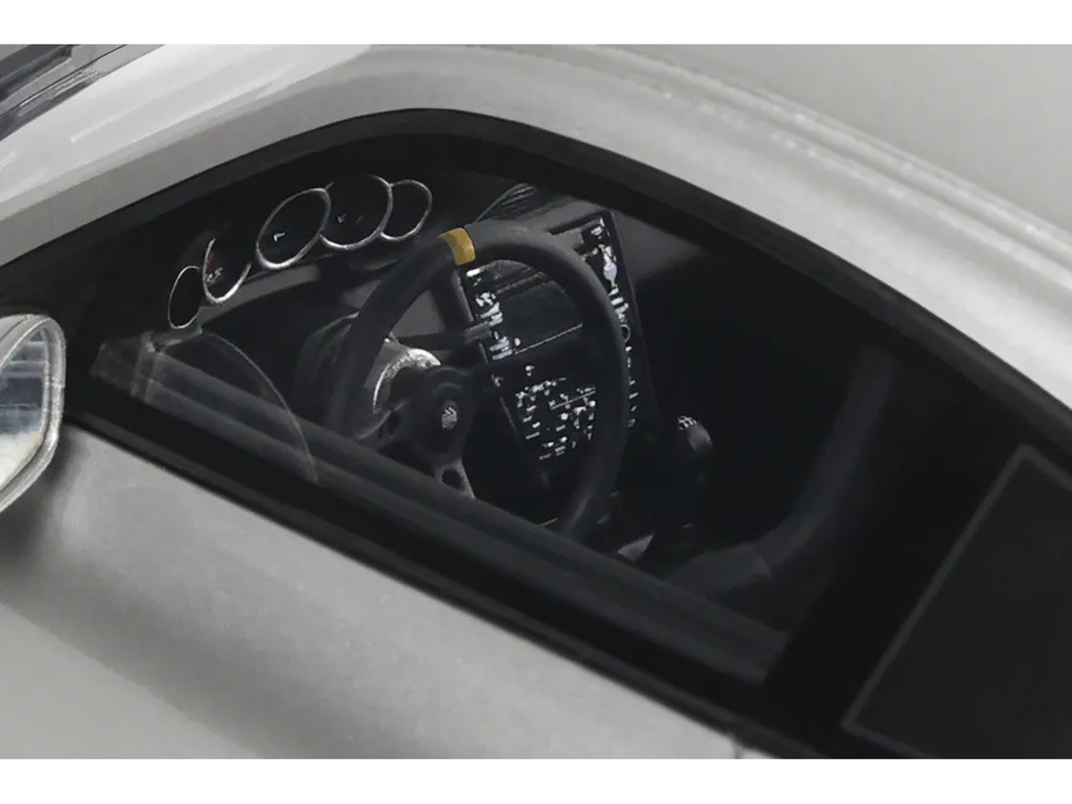 2024 Porsche 911 RWB Abu Silver Metallic with Black Hood 1/18 Model Car by GT Spirit-3