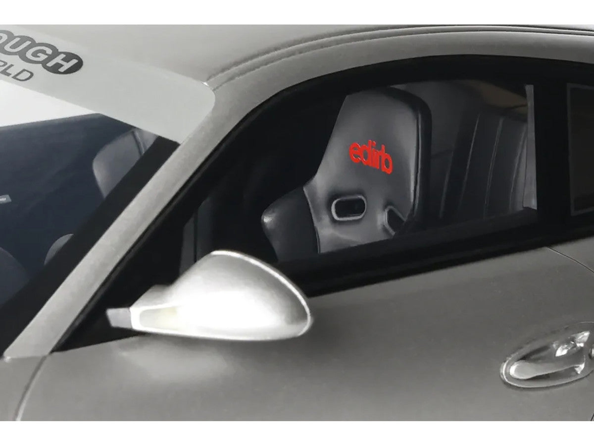 2024 Porsche 911 RWB Abu Silver Metallic with Black Hood 1/18 Model Car by GT Spirit-2