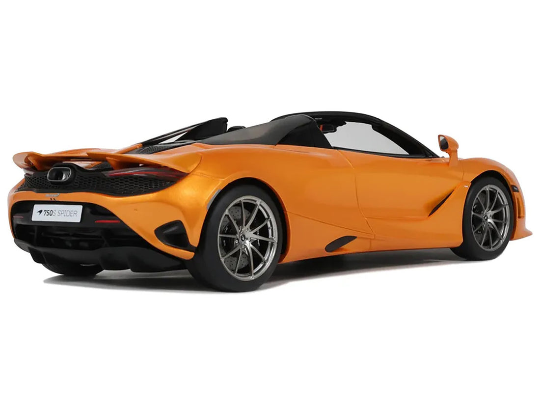 2024 McLaren 750S Spider Orange Metallic 1/18 Model Car by GT Spirit-2