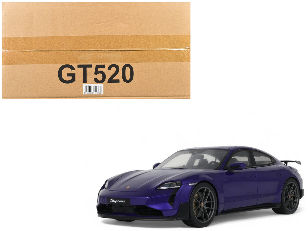 Porsche Taycan Turbo GT 2023 Purple Sky Metallic 1/18 Model Car by GT Spirit 5