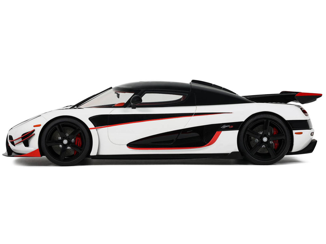 2015 Koenigsegg Agera RS White and Black with Red Interior 1/18 Model Car by GT Spirit-1