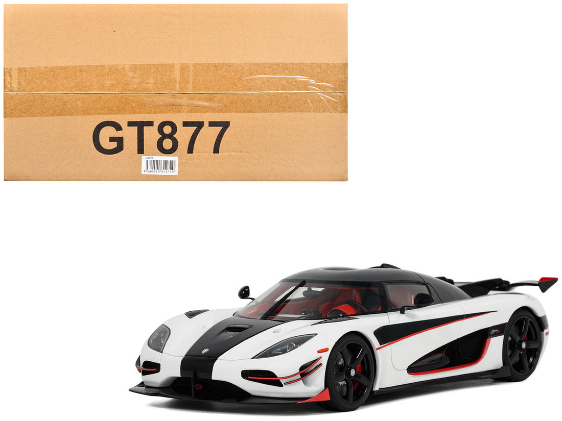 2015 Koenigsegg Agera RS White and Black with Red Interior 1/18 Model Car by GT Spirit-4