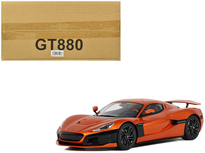 2021 Rimac Nevera Orange Metallic 1/18 Model Car by GT Spirit-0