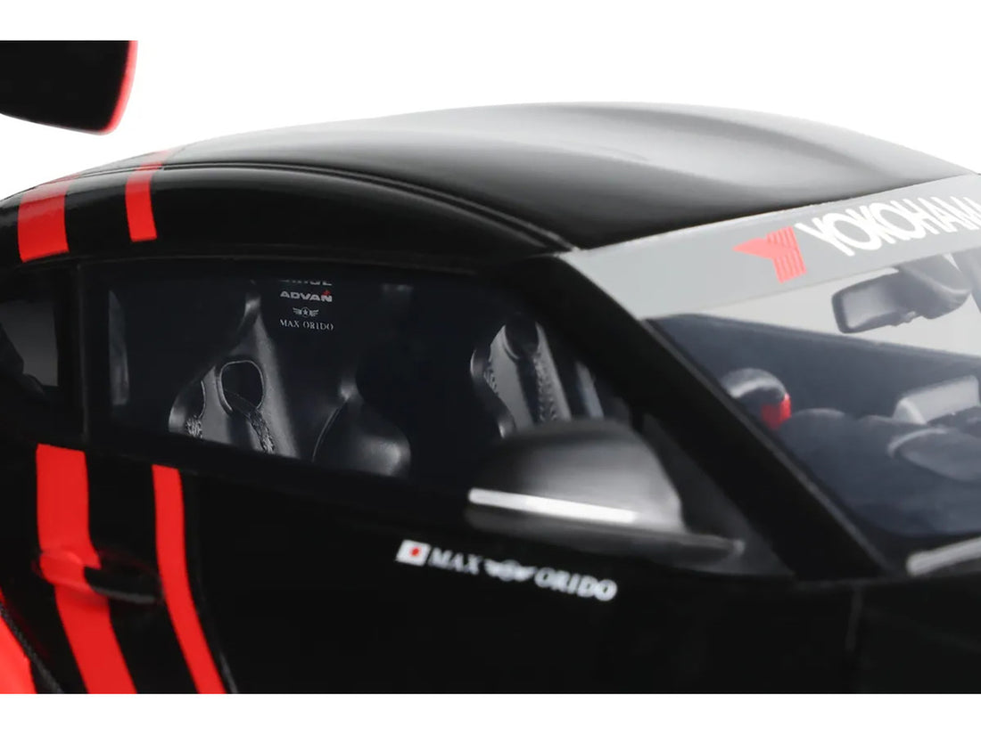 2020 Toyota Supra GR RHD (Right Hand Drive) "Advan" Black and Red 1/18 Model Car by GT Spirit-3