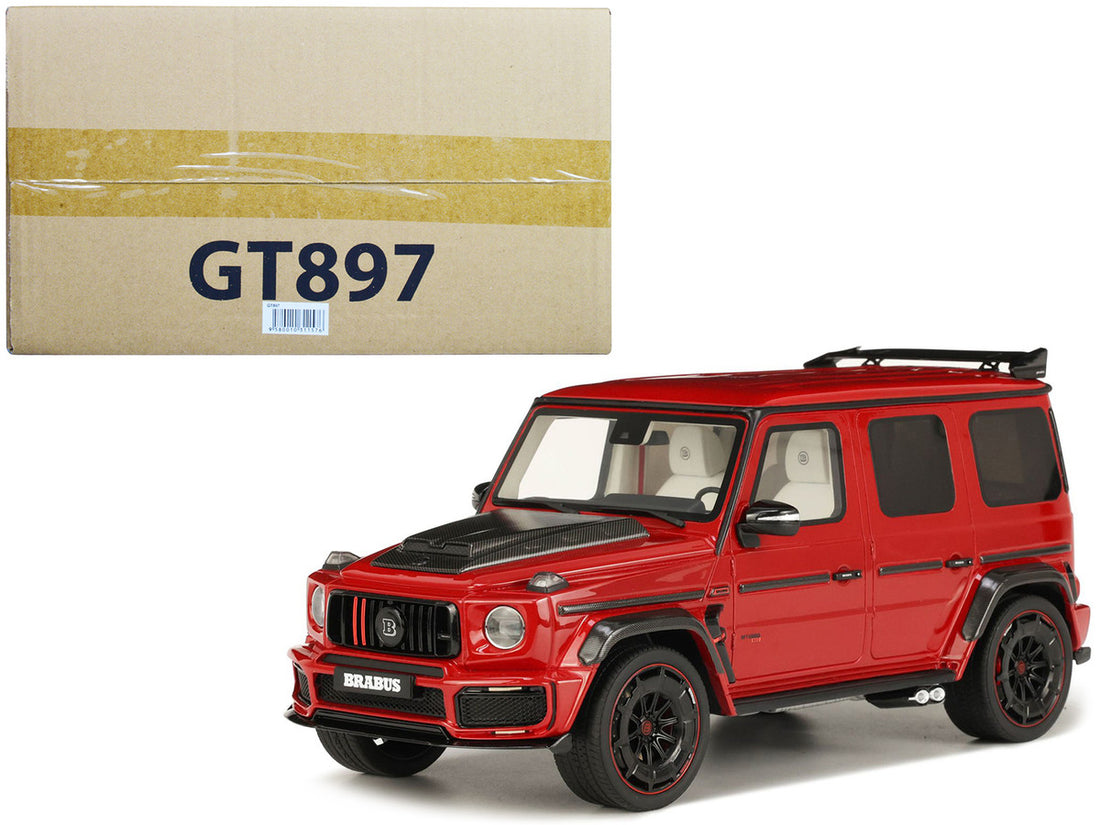 2022 Brabus 900 Rocket Edition Red with Carbon Hood 1/18 Model Car by GT Spirit-0