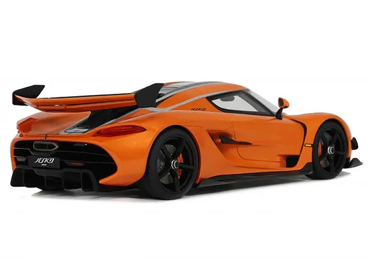 Koenigsegg Jesko Attack Orange Metallic with Black Stripes 1/18 Model Car by GT Spirit-1