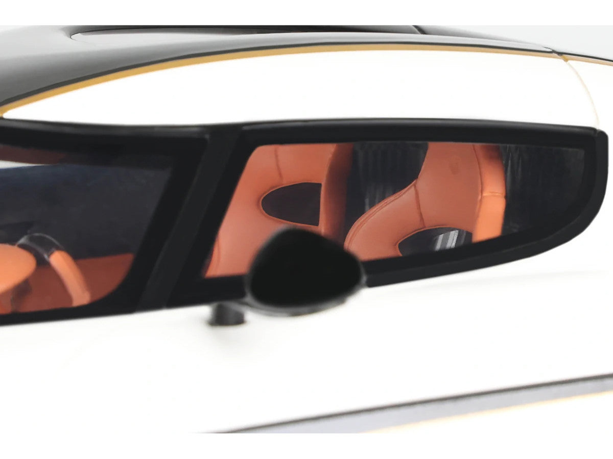 2023 Koenigsegg Regera White with Black Stripes 1/18 Model Car by GT Spirit-2