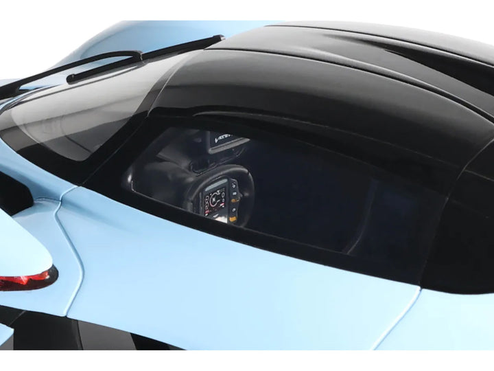 Aston Martin 2023 Valkyrie Light Blue with Black Top 1/18 Model Car by GT Spirit 2