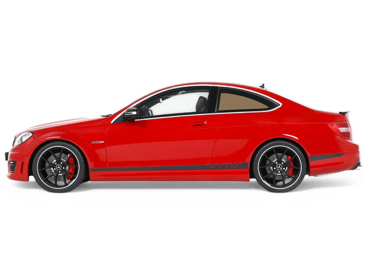 2014 Mercedes-Benz C63 AMG Red with Black Top 1/18 Model Car by GT Spirit-0