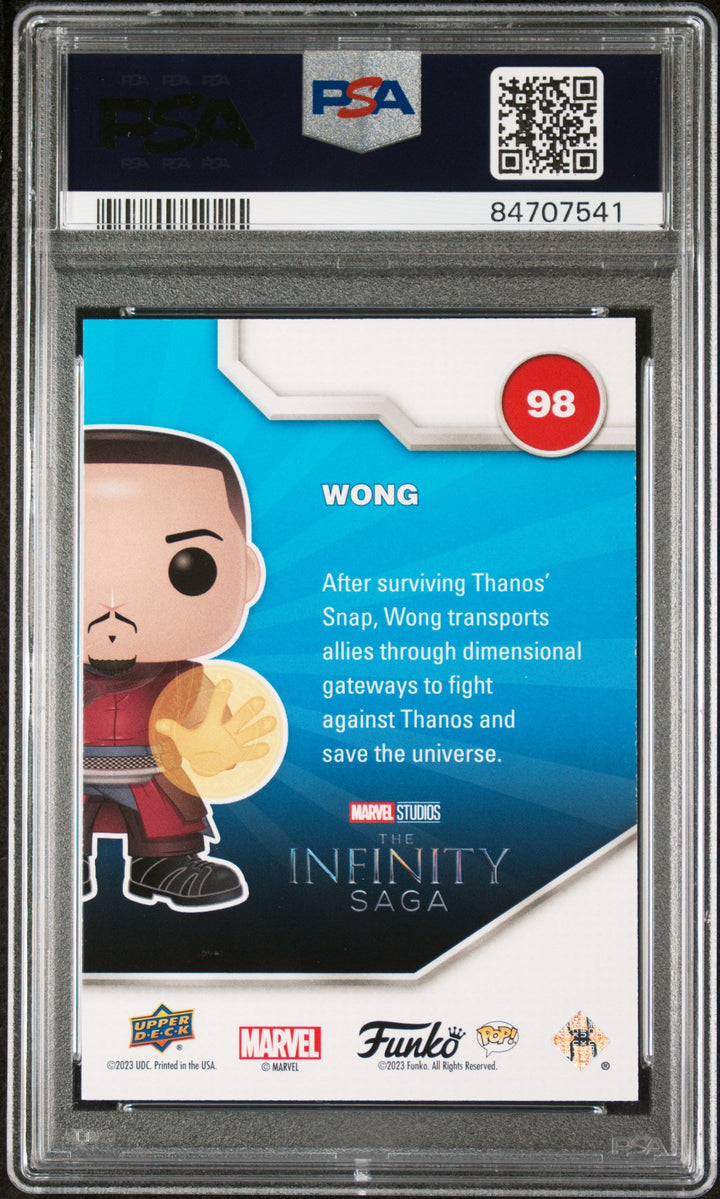 2023 UPPER DECK FUNKO POP MARVEL  WONG CONVENTION #98  PSA 10