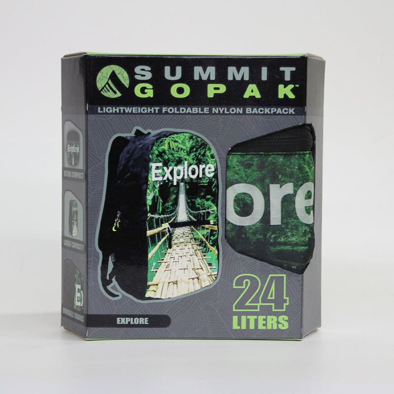 Backpack - 24 LITER Summit GoPak Squares Folding Lightweight 5