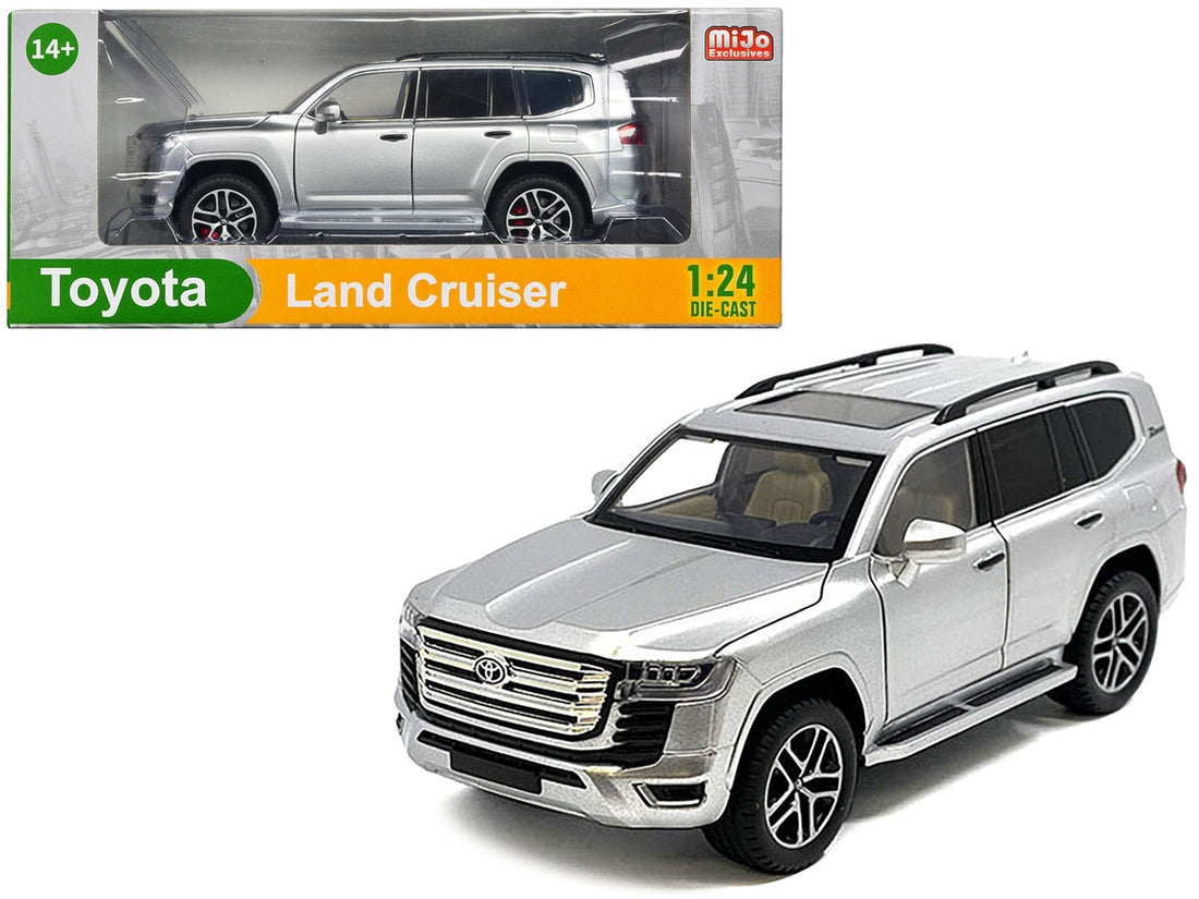 Toyota Land Cruiser Silver Metallic with Sun Roof 1/24 Diecast Model Car-0