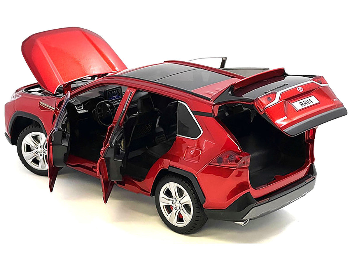 Toyota Rav4 Hybrid XLE Red Metallic with Sunroof 1/24 Diecast