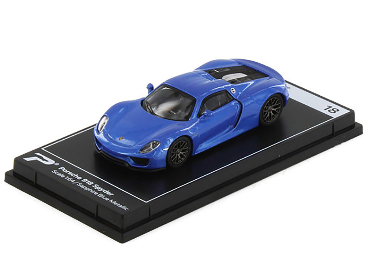 Porsche 918 Spyder Sapphire Blue Metallic "Hypercar League Collection" 1/64 Diecast Model Car by PosterCars 2