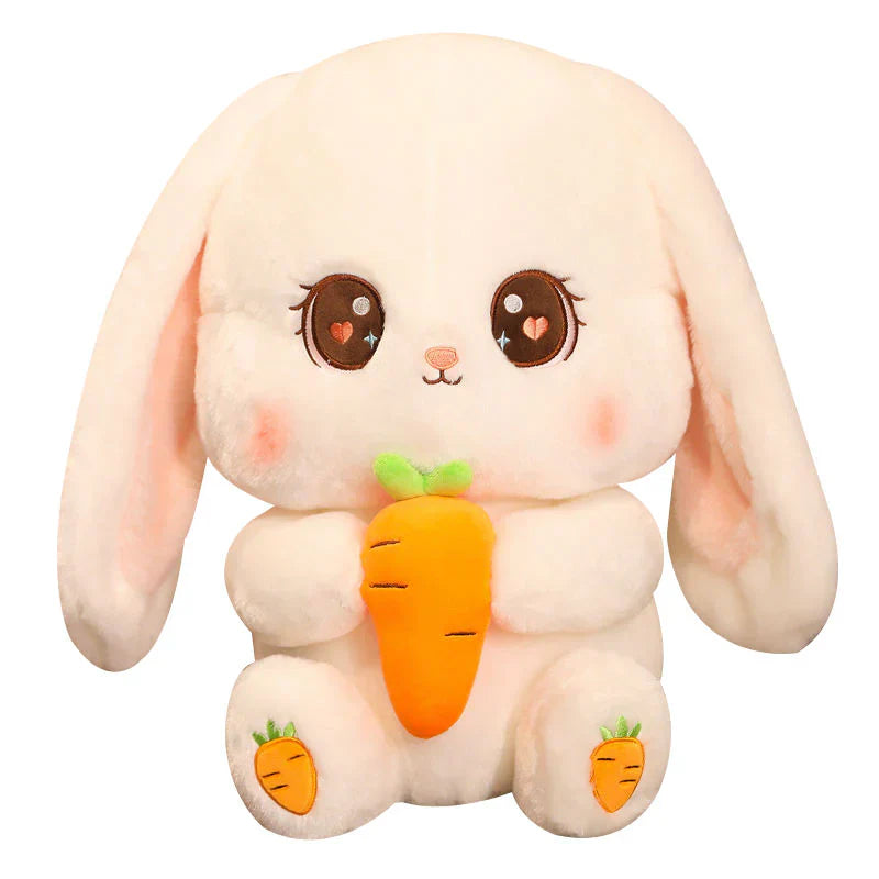 Adrian - Fluffy Bunny Rabbit with Carrot by Plushy Planet 2