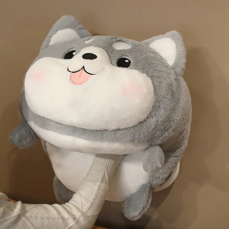 Husky Plush Throw Pillow Toy by Plushy Planet 2