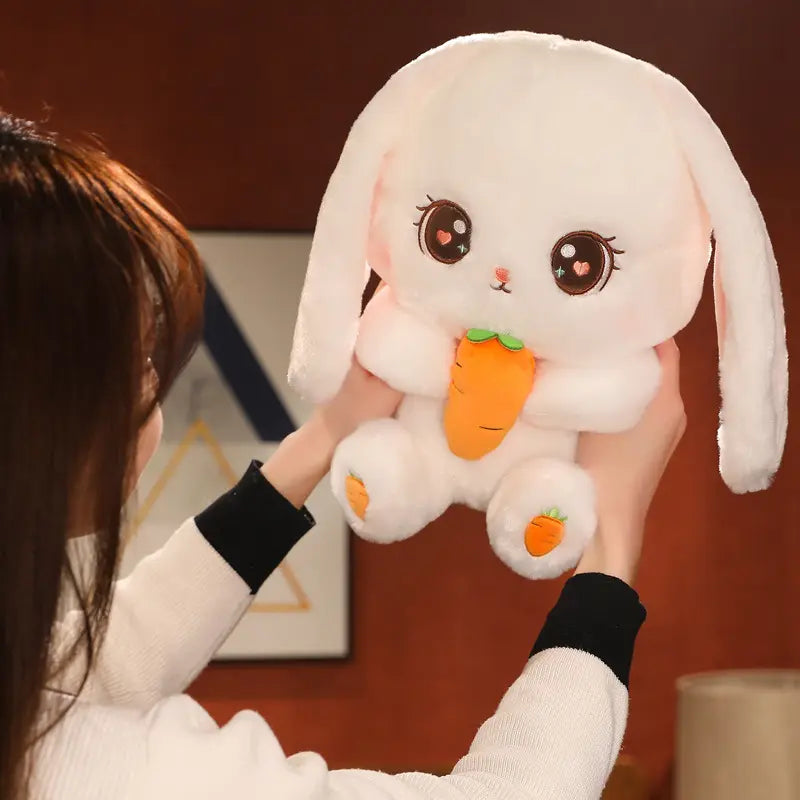 Adrian - Fluffy Bunny Rabbit with Carrot by Plushy Planet 4