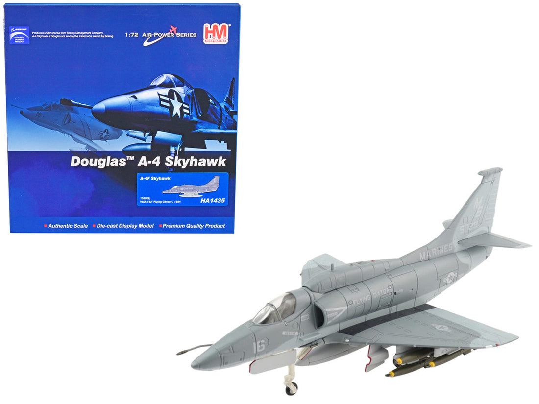 Douglas A-4F Skyhawk Attack Aircraft VMA-142 "Flying Gators" (1984) "Air Power Series" 1/72 Diecast Model by Hobby Master-0