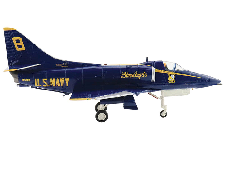 Douglas A-4F Skyhawk Aircraft "Blue Angels Tokushima Airbase Dr. Nakanishi #8" (2008) United States Navy "Air Power Series" 1/72 Diecast Model by Hobby Master-1