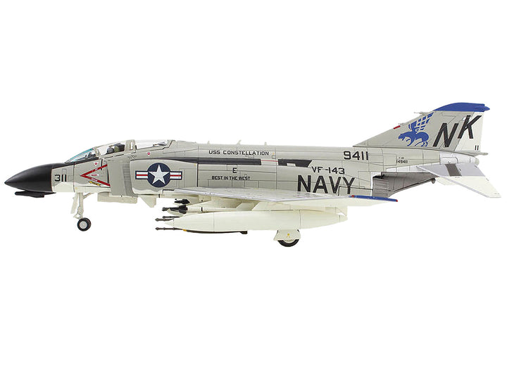 McDonnell Douglas F-4B Phantom II Fighter-Bomber Aircraft "VF-143 Pukin Dogs USS Constellation" (1967) United States Navy "Air Power Series" 1/72 Diecast Model by Hobby Master-1